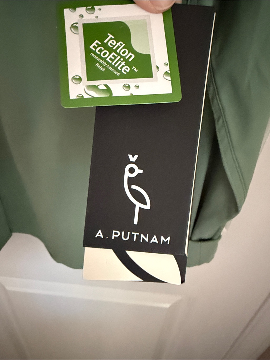 Nwt | A. Putnam Raglan Button Up Shirt Top In Chive Green Size Medium M $198 — image 7 of 8